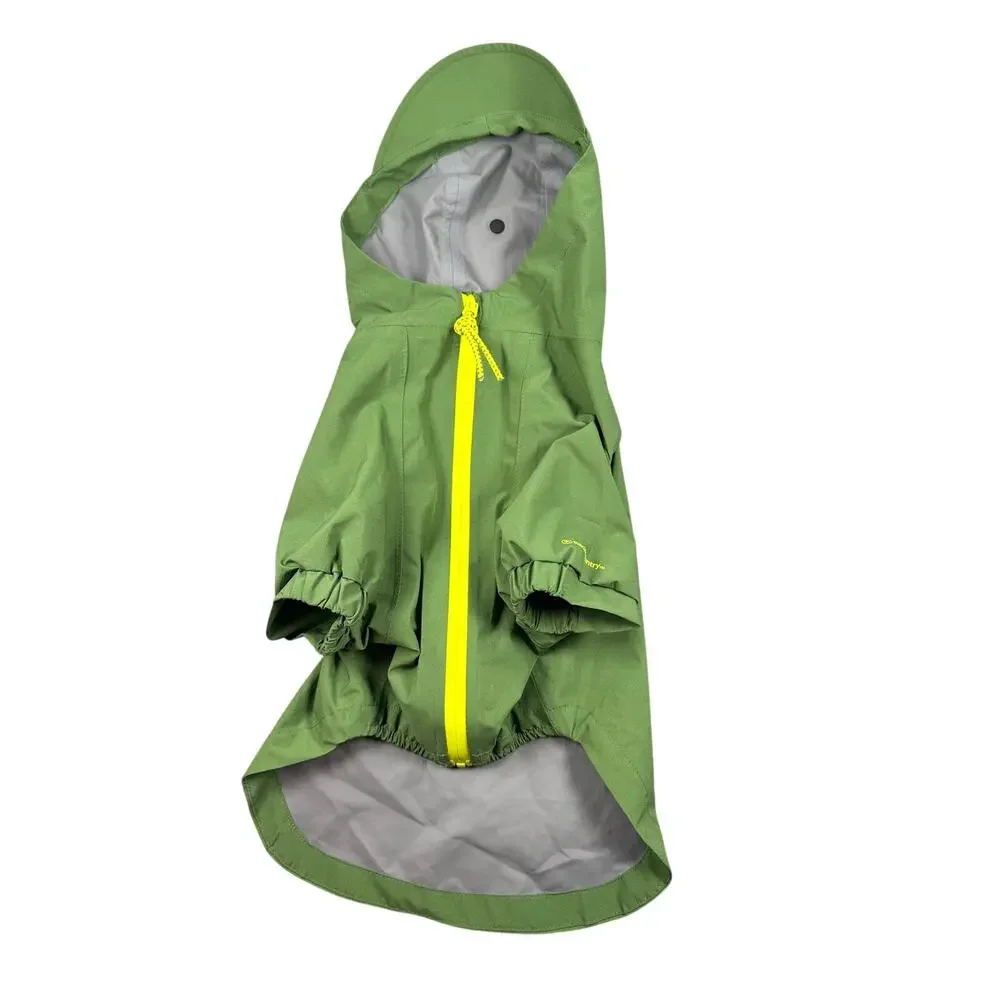 Backcountry x Petco Dog Rain Jacket Green Waterproof Hooded Medium